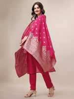 Thumbnail for Embroidered Kurta With Pant & Dupatta Set, Multicolor - Hiral Fashion - Distacart