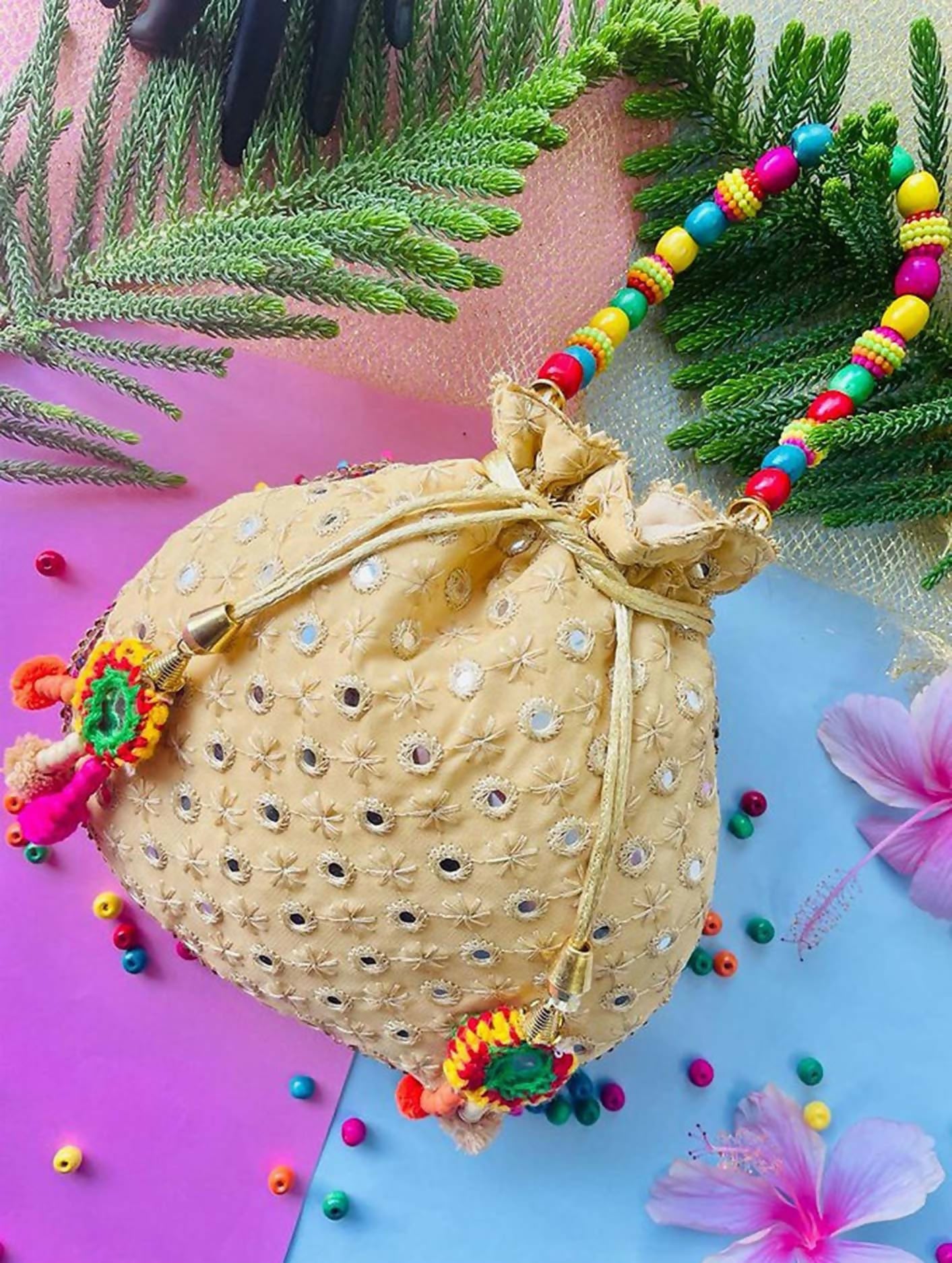 Joban Fashion Potli Bags - Crème