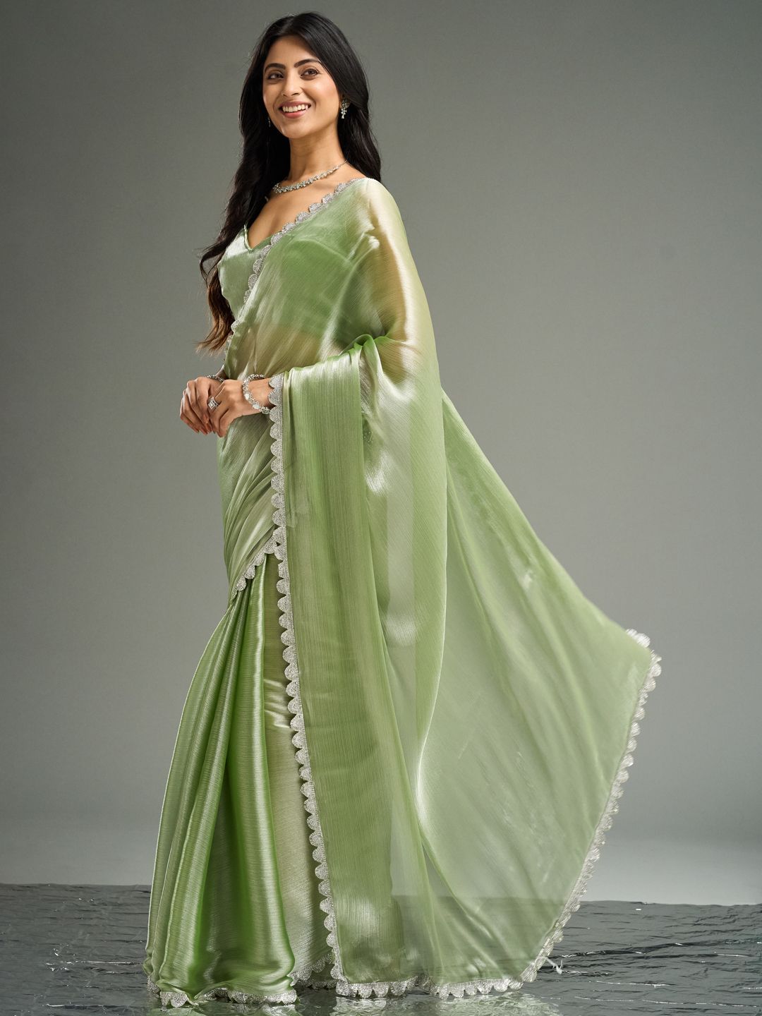 kasee Embellished Silk Blend Saree - Distacart