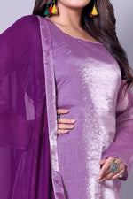 Thumbnail for Rivasha Fashion Women Fendi Silk Kurti With Dupatta - Lavender