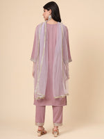 Thumbnail for Rivasha Fashion Women Soft Silk With Embroidery Work Kurti With Dupatta And Pant - Pink