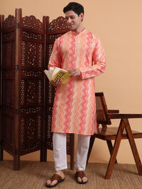 Thumbnail for Rivasha Fashion Men Rayon With Lucknowi Chikankari Printed Kurta - Multicolor