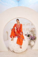 Thumbnail for The52 Women's Gorgeous Rayon Fabric Thread Work Straight Kurta Palazzo Set - Distacart