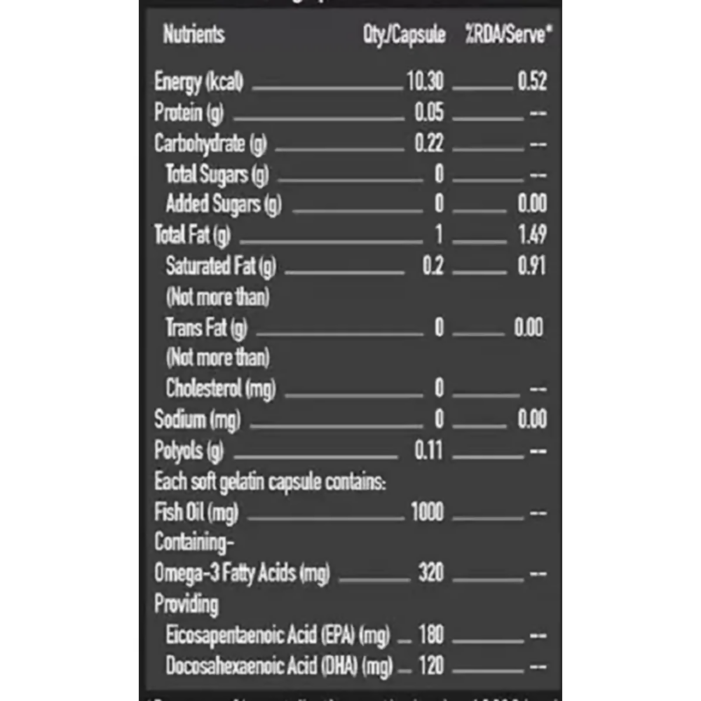 MuscleBlaze Fish Oil 1000 Mg Capsules