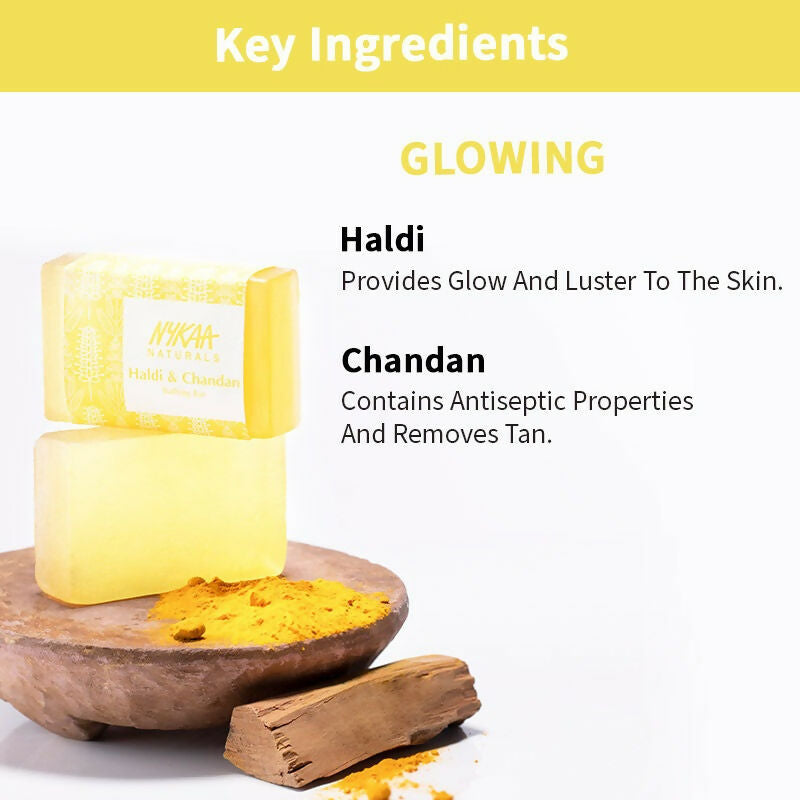 Nykaa Naturals Haldi & Chandan Glowing Bathing Soap - Distacart