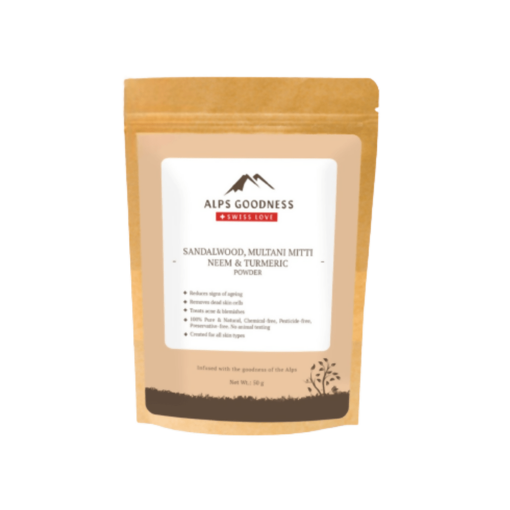 Alps Goodness Sandalwood,Multani Mitti,Neem & Turmeric Powder - Distacart