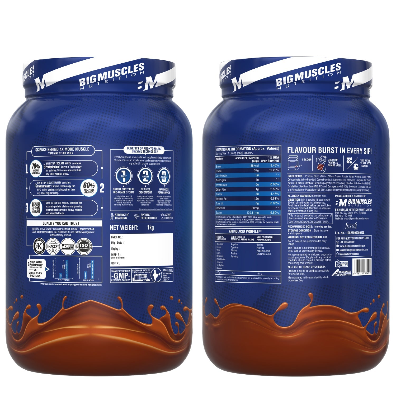 Big Muscles Nutrition Nitra Isolate Whey Protein - Dista
