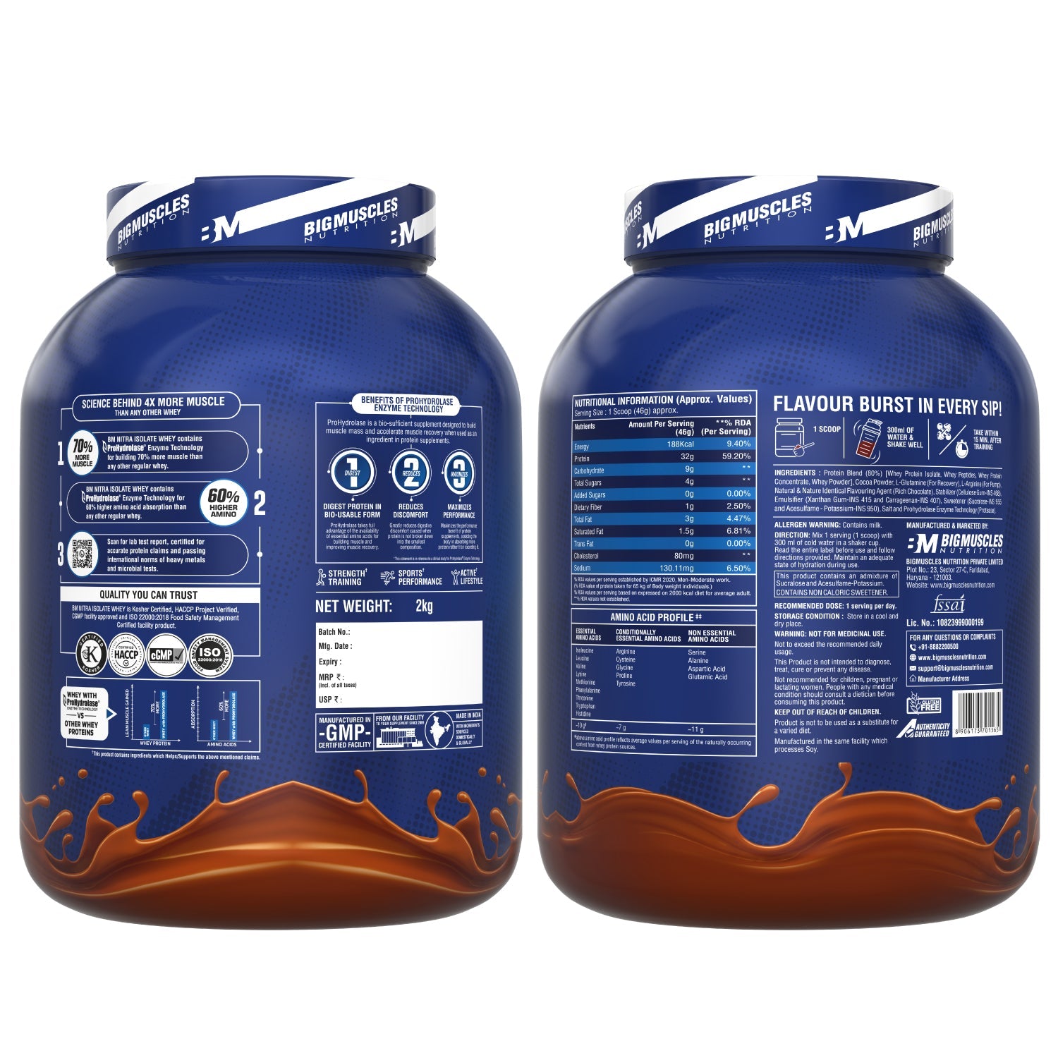 Big Muscles Nutrition Nitra Isolate Whey Protein - Dista