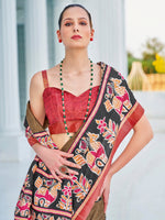 Thumbnail for NOZ2TOZ Women's Cotton Blend Olive Printed Designer Saree With Blouse Piece - Distacart