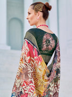 Thumbnail for NOZ2TOZ Women's Cotton Blend Multi Color Printed Designer Saree With Blouse Piece - Distacart