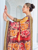 Thumbnail for NOZ2TOZ Women's Cotton Blend Olive Printed Designer Saree With Blouse Piece - Distacart