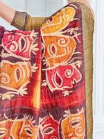 Thumbnail for NOZ2TOZ Women's Cotton Blend Olive Printed Designer Saree With Blouse Piece - Distacart