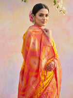 Thumbnail for Shree Shyam Fashion Yellow Soft Silk Saree - Distacart