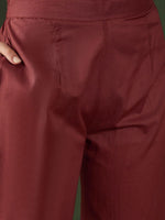 Thumbnail for Sangria Pure Cotton Kurta & Trouser With Dupatta