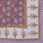 Thumbnail for Rudra Bazaar Purple 210 TC Cotton Double King Bedsheet With 2 Pillow Covers