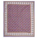 Thumbnail for Rudra Bazaar Purple 210 TC Cotton Double King Bedsheet With 2 Pillow Covers