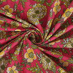 Thumbnail for Rudra Bazaar Red 210 TC Cotton Double King Bedsheet With 2 Pillow Covers