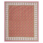 Thumbnail for Rudra Bazaar Red 210 TC Cotton Double King Bedsheet With 2 Pillow Covers