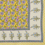 Thumbnail for Rudra Bazaar Yellow 210 TC Cotton Double King Bedsheet With 2 Pillow Covers