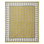 Thumbnail for Rudra Bazaar Yellow 210 TC Cotton Double King Bedsheet With 2 Pillow Covers