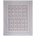 Thumbnail for Rudra Bazaar Orange Turquise 210 TC Cotton Double King Bedsheet With 2 Pillow Covers