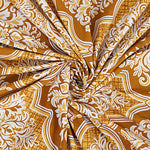 Thumbnail for Rudra Bazaar Gold 210 TC Cotton Double King Bedsheet With 2 Pillow Covers