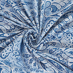 Thumbnail for Rudra Bazaar Blue 210 TC Cotton Double King Bedsheet With 2 Pillow Covers