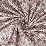 Thumbnail for Rudra Bazaar Brown 210 TC Cotton Double King Bedsheet With 2 Pillow Covers