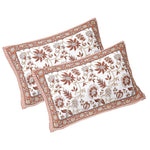 Thumbnail for Rudra Bazaar Brown 210 TC Cotton Double King Bedsheet With 2 Pillow Covers