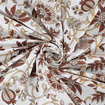 Thumbnail for Rudra Bazaar Brown 210 TC Cotton Double King Bedsheet With 2 Pillow Covers
