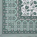 Thumbnail for Rudra Bazaar Sea Green 210 TC Cotton Double King Bedsheet With 2 Pillow Covers