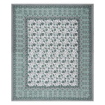 Thumbnail for Rudra Bazaar Sea Green 210 TC Cotton Double King Bedsheet With 2 Pillow Covers