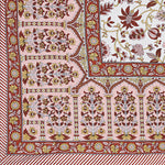 Thumbnail for Rudra Bazaar Peach 210 TC Cotton Double King Bedsheet With 2 Pillow Covers
