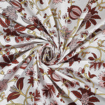 Thumbnail for Rudra Bazaar Peach 210 TC Cotton Double King Bedsheet With 2 Pillow Covers