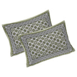 Thumbnail for Rudra Bazaar Green 210 TC Cotton Double King Bedsheet With 2 Pillow Covers