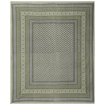 Thumbnail for Rudra Bazaar Green 210 TC Cotton Double King Bedsheet With 2 Pillow Covers