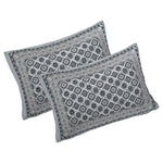 Thumbnail for Rudra Bazaar Grey 210 TC Cotton Double King Bedsheet With 2 Pillow Covers
