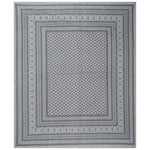 Thumbnail for Rudra Bazaar Grey 210 TC Cotton Double King Bedsheet With 2 Pillow Covers