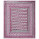 Thumbnail for Rudra Bazaar Pink 210 TC Cotton Double King Bedsheet With 2 Pillow Covers