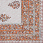 Thumbnail for Rudra Bazaar Orange 210 TC Cotton Double King Bedsheet With 2 Pillow Covers