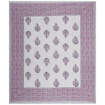 Thumbnail for Rudra Bazaar Purple 210 TC Cotton Double King Bedsheet With 2 Pillow Covers