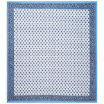 Thumbnail for Rudra Bazaar Blue 210 TC Cotton Double King Bedsheet With 2 Pillow Covers