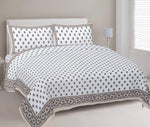 Thumbnail for Rudra Bazaar Brown 210 TC Cotton Double King Bedsheet With 2 Pillow Covers