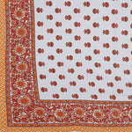 Thumbnail for Rudra Bazaar Orange 210 TC Cotton Double King Bedsheet With 2 Pillow Covers