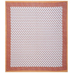 Thumbnail for Rudra Bazaar Orange 210 TC Cotton Double King Bedsheet With 2 Pillow Covers