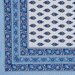 Thumbnail for Rudra Bazaar Blue 210 TC Cotton Double King Bedsheet With 2 Pillow Covers