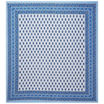 Thumbnail for Rudra Bazaar Blue 210 TC Cotton Double King Bedsheet With 2 Pillow Covers