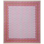 Thumbnail for Rudra Bazaar Pink 210 TC Cotton Double King Bedsheet With 2 Pillow Covers