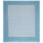 Thumbnail for Rudra Bazaar Turquoise Blue 210 TC Cotton Double King Bedsheet With 2 Pillow Covers