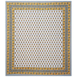 Thumbnail for Rudra Bazaar Yellow 210 TC Cotton Double King Bedsheet With 2 Pillow Covers